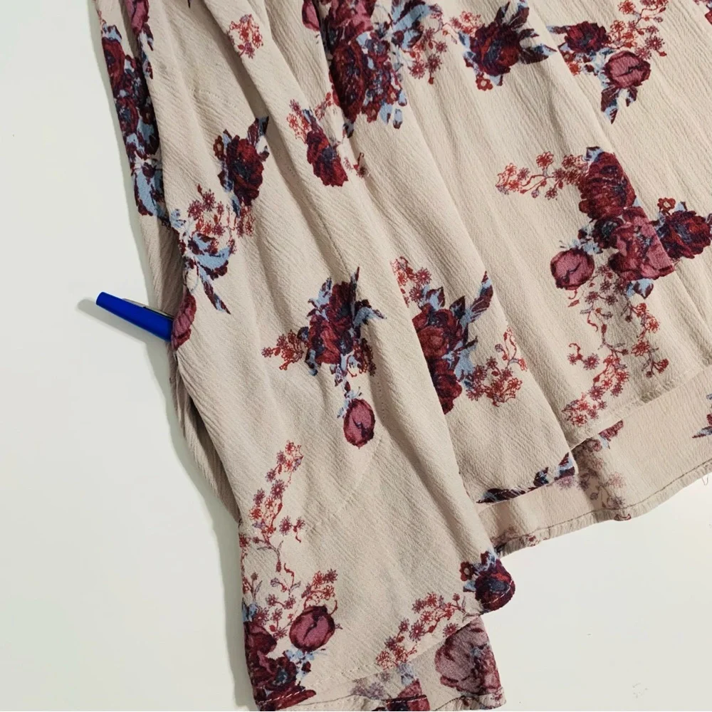 Free People Washed Stone Purple ’Tree Swing’ Floral Tunic Dress Women’s Small